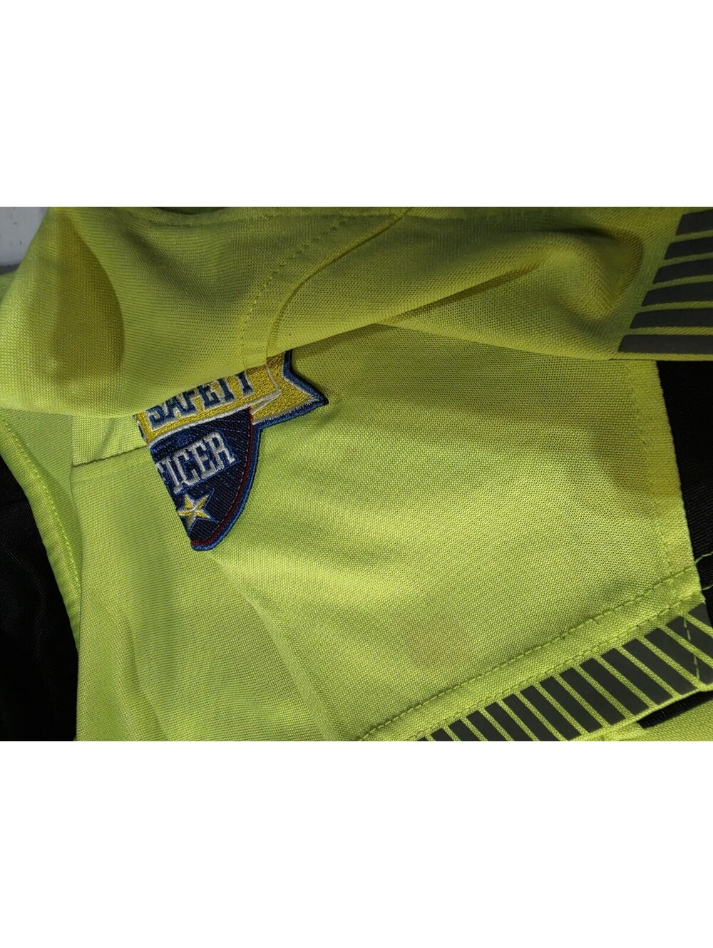 Six Flags Public Safety Officer Yellow/Black Polyester Pique Polo Shirt M - Picture 10 of 11